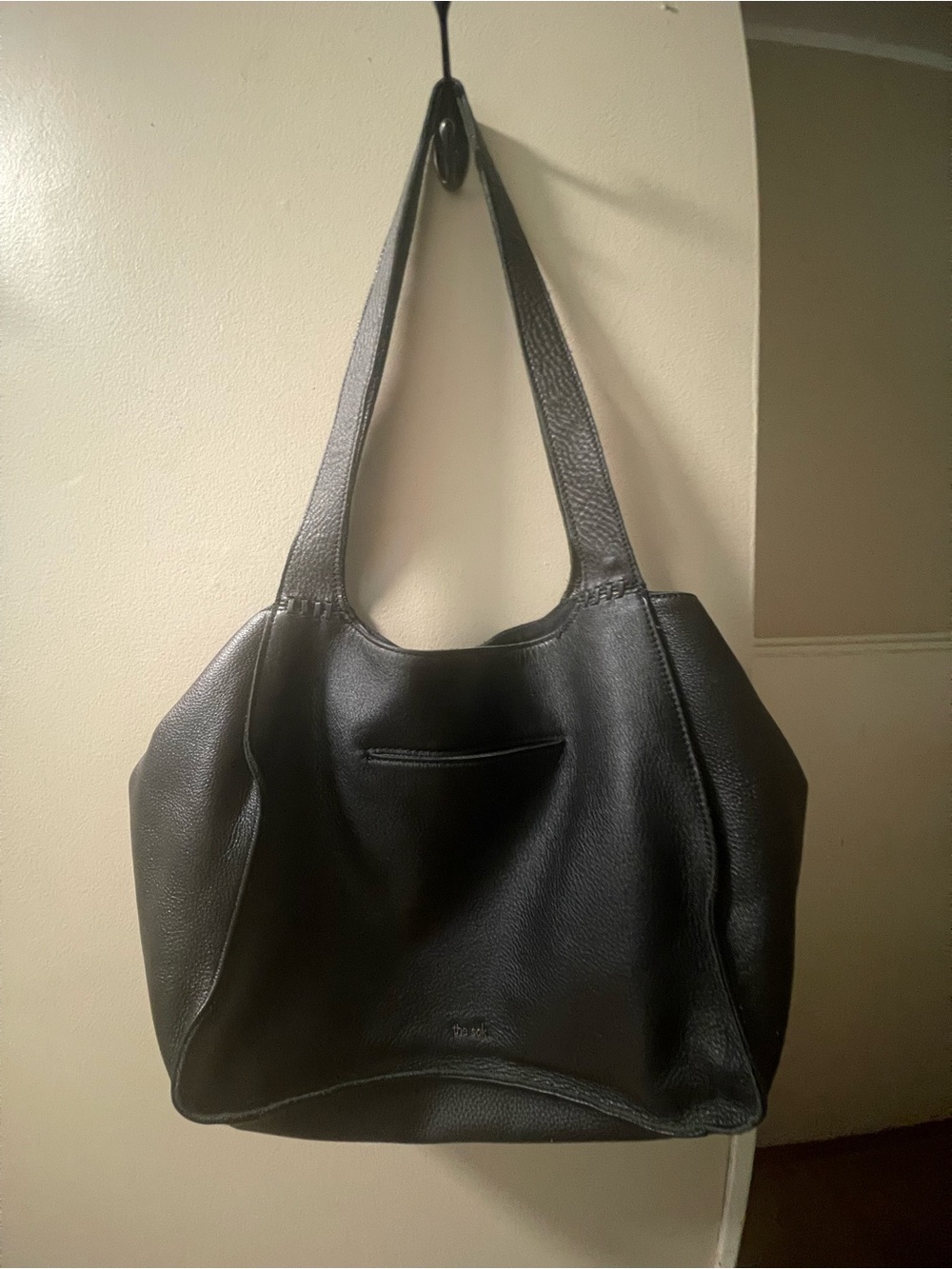 The Sak Black Leather Tote Bag